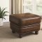 Montbrook Sofa 503981 in Brown Leather by Coaster w/Options