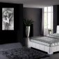 White Leatherette Upholstery Modern Bed B-83