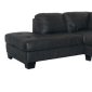 Black or Brown Bonded Leather Modern Sectional Sofa