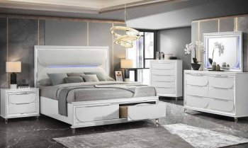 Tarian Bedroom BD02303Q in Pearl White by Acme w/Options [AMBS-BD02317Q Tarian]