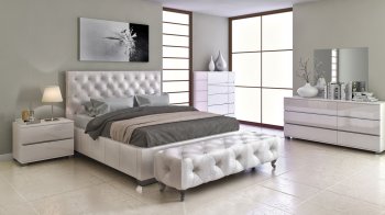 Michelle White Bedroom by At Home USA w/Optional Casegoods [AHUBS-Michelle-Dream White]