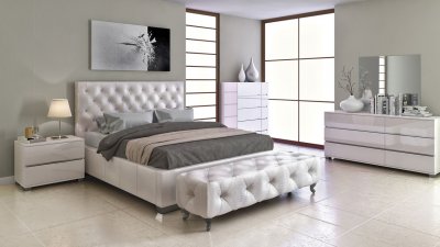 Michelle White Bedroom by At Home USA w/Optional Casegoods