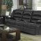 4171 Reclining Sofa in Black Bonded Leather w/Options