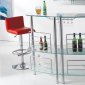 Kidney Shape Bar Table With Clear Glass Top