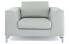 Angela Chair in Gray Leather by Whiteline Imports