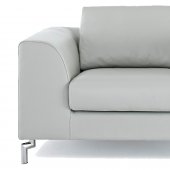 Angela Chair in Gray Leather by Whiteline Imports