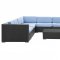 Palm Outdoor Patio Sectional 7Pc Set Choice of Color by Modway