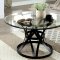 Oviola 3Pc Coffee & End Table Set CM4849 in Black & Glass