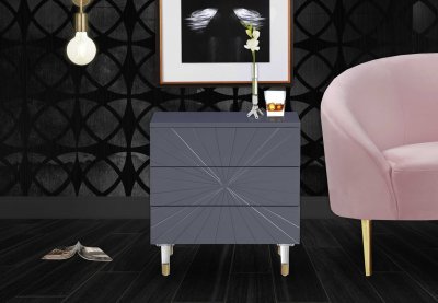 Starburst Side Table 829 in Grey Lacquer by Meridian