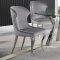 Alaia Dining Set 5Pc 190710 in Chrome by Coaster w/Gray Chairs