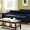 F7259 Sofa & Loveseat Set in Blue Fabric by Poundex