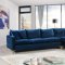 Naomi Sectional Sofa 636 in Navy Velvet Fabric by Meridian