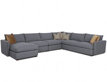 Leisure Sectional Sofa D4033 in Grey Fabric by Klaussner [KRSS-Leisure D4033 Grey]