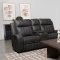 Raelynn Motion Sofa 603191 Gray Leatherette by Coaster w/Options