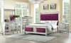 Varian Bedroom 27370 Burgundy Velvet & Mirrored - Acme w/Options