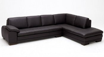 625 Sectional Sofa in Chocolate Brown Italian Leather by J&M [JMSS-625 Chocolate Brown]