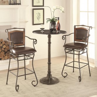 100064 Oswego 3Pc Pub Table Set by Coaster w/Bar Stools