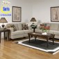 Soprano Beige Fabric Sofa & Loveseat Set w/Optional Chair