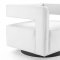 Booth Swivel Accent Chair in White Velvet by Modway