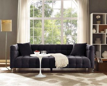 Bea Sofa TOV-S100 in Grey Velvet Fabric by TOV Furniture [TVS-TOV-S100-Bea Grey]