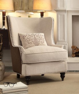 Georgia Accent Chair 1257F1S in Neutral Fabric by Homelegance