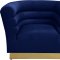 Bellini Sofa 669 in Navy Velvet Fabric by Meridian w/Options