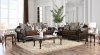 Midleton Sofa SM7406 in Brown Leatherette & Chenille w/Options