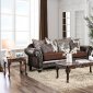 Midleton Sofa SM7406 in Brown Leatherette & Chenille w/Options