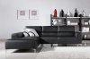 1063 Sectional Sofa in Black Leatherette by VIG