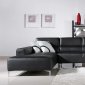 1063 Sectional Sofa in Black Leatherette by VIG