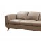 Mesa Sofa & Loveseat Set in Tan Ridge Leather by Leather Italia