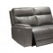 Santana Power Motion Sofa in Gray Leather Match by Klaussner