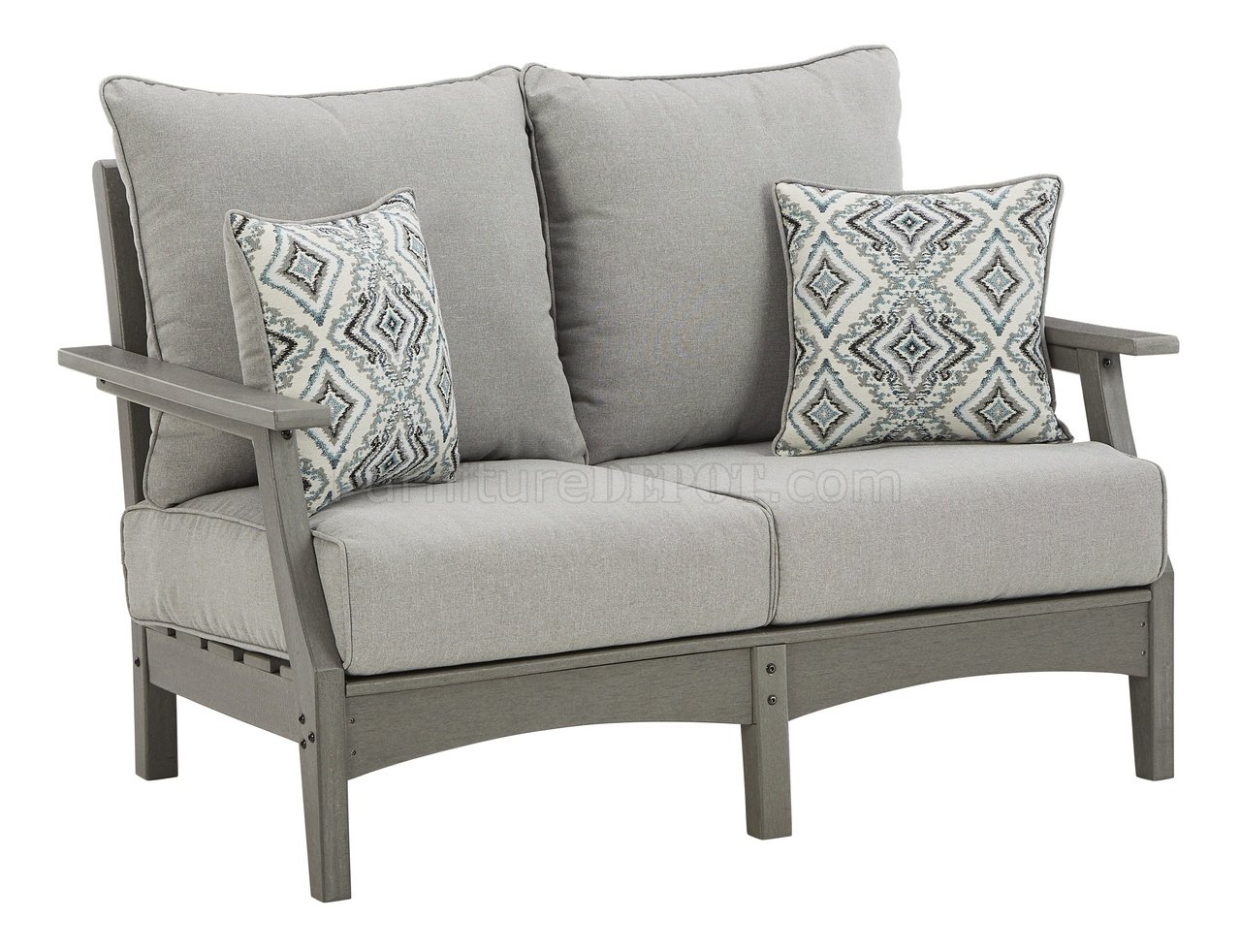Buy Bellagio Cushioned Loveseat w/ Two Accent Pillows By Castelle - Classic  Patio Furniture On Sale $4,650.00