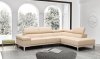 Baxter Sectional Sofa in Beige Full Leather by Beverly Hills