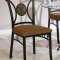 Glass Top Metal Base Contemporary Dinette w/Slate Inlays