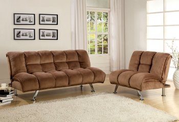 CM2904LT Marbelle Sofa Bed in Mocha Fabric w/Optional Chair [FASB-CM2904LT Marbelle]