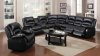 9241 Reclining Sectional Sofa in Black Bonded Leather w/Options