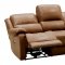 Xan Power Motion Sofa & Loveseat Set Leather Italia in Peanut