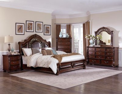 Augustine Court 1814 Bedroom - Cherry by Homelegance w/Options