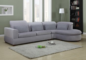 Oron Sectional Sofa in Grey Ultra Plush 50230 by Acme Furniture [AMSS-Oron-50230]