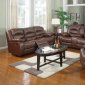 7242 Reclining Sofa in Brown Bonded Leather w/Optional Items