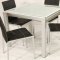 Frosted Glass Extendable Top Modern 5Pc Dining Set