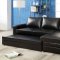 Salem CM6313 Sectional Sofa in Black Bonded Leather Match