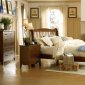 Brown Cherry Casual 5Pc Bedroom Set w/Sleigh Bed