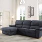 Trifora Motion Sectional Sofa 51605 in Dark Gray Fabric by Acme