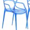 Milan Set of 4 Dining Chairs MW17TBU in Blue by LeisureMod