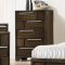 Haley Bedroom Set 5Pc in Brown by Global w/Options