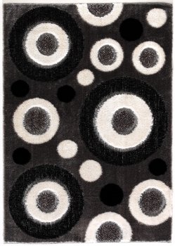 Modern S6579 Black Area Rug [IKRU-S6579-BLACK]