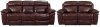 Edinburgh Sofa & Loveseat Set Brown - Leather Italia w/Options