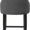 Demi Counter Stool 724 Set of 2 Grey Velvet Fabric by Meridian